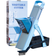 Feliator vertical multifunctional pentru legume si fructe cu recipiente si perie de curatare